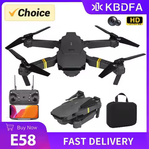 KBDFA NEW E58 Mini Drone WiFi FPV Altitude Hold Foldable Quadcopter with Battery 1080P 4K HD Camera 