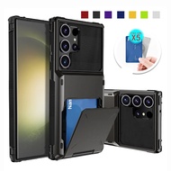 Wallet 5-Card Slot Credit Case for Samsung Galaxy S25 FE S26 Plus Ultra A16 A26 A36 A56 A07 A17 A37 