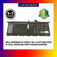 READY STOCK Dell Inspiron 13 7390 2-in-1 Latitude 3301 4-Cell 45Wh Battery HK6N5 0HK6N5