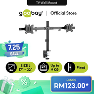 Goobay  Dual Monitor Mount Fix M (17-32) - Black