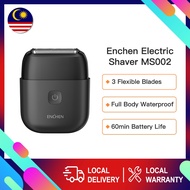Enchen MS002 Electric Shaver 100% Waterproof 3 Flexible Blades Compact Foil Shaver With Travel Lock