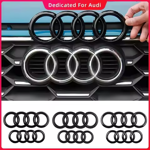 3D ABS Original Car Front Rear Trunk Emblem Replacement Sticker For AUDI Q7 Q8 S4 S5 S6 S7 Q2L A3 A5