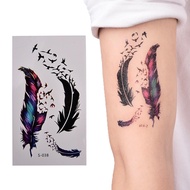 3d Waterproof Small Feathers Henna Fake Tattoo Paste For Women Tattoo Sleeve Transfer Temporary Tatoos Sticker For Body