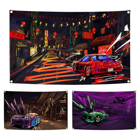 90x150cm Classic Racing S2000 R34 350Z RX-7 Car Flag Tapestry Polyester Digital Printing Banner for 