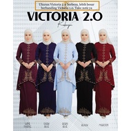 (S-2XL) VICTORIA KEBARUNG SULAM BAJU KURUNG TUNANG NIKAH KAHWIN WHITE PUTIH PLUS SIZE READYSTOCK mar