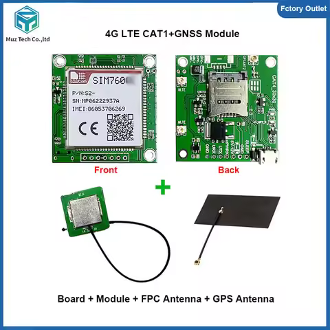 SIM7600E SIM7600G SIM7600SA Development Board 4G LTE CAT1 Module Support GNSS 4G Modem Board With an