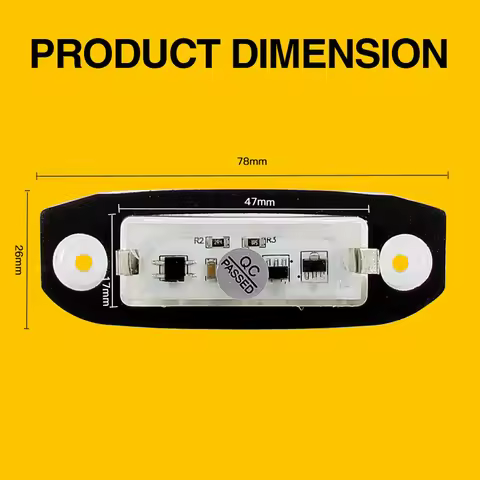 2PCS LED Number License Plate Lights Canbus For Volvo XC90 03-14 S40 04-14 V60 S60 11-15 XC60 09-15 