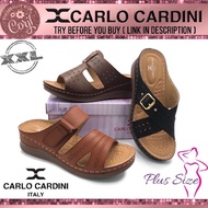 Latest Design Plus Size XXL Women Carlo Cardini UltraComfort Stitching Wedges Sandal Size besar  Wan