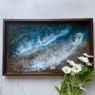 海洋風原木簡約長方形收納置物大托盤