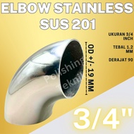 STAINLESS ELBOW 3/ 4" Inch SUS 201