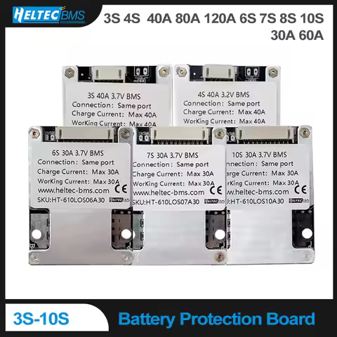 Heltec bms 3S 4S BMS 40A 80A 120A 6S 7S 8S 10S 30A 60A Li-ion LifePo4 Lithium Battery Protection Boa