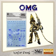 Dalin Water Decal UC40 MG Unicorn Gundam 03 Phenex (Blue Coated) Unicorn 03 Phenex Water Decals MG G