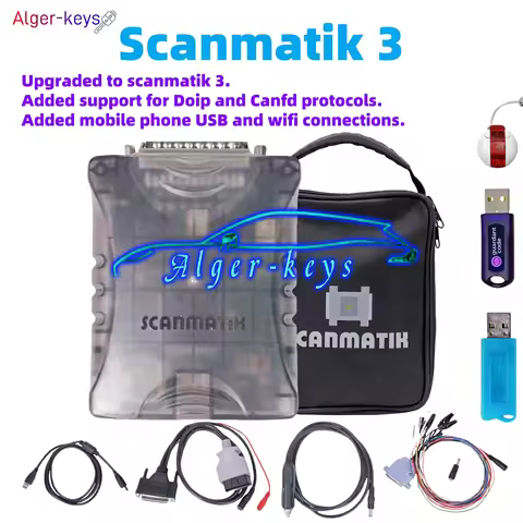 Alger-keys Scanmatik 3 New Upgrade Genuine Original j2534 Diagnostic chip-tuning MMC FLASH PCMFLASH