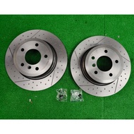 BMW E82 E88 E90 E91 E92 E93 N52 N54 N55 3.0 REAR CROSS DRILLED & SLOTTED BREMBO BRAKE DISC ROTOR (32