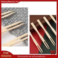 500Pcs Bamboo Appetizer Forks, 3.5 Inch Mini Bamboo Forks ,Disposable Wooden Forks, Small Fruit Food