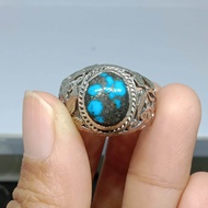 CINCIN BATU AKIK NATURAL PIRUS PERSIA HIJAU BIRU MINI