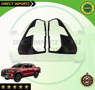 Toyota Hilux Conquest 2021-2022 Tail Light Cover Garnish Matte Black TRD logo ( Car Accessories )