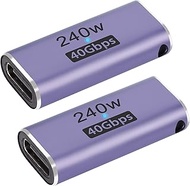 QIANRENON 240W 40Gbps USB4.0 C Female to Female Adapter Coupler Type C 4.0 Female Connector Extender