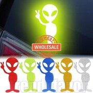[Wholesale] Reflective Alien Car Stickers - Personalized Creative Decals - Motorcycle Decorative Acc