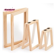 3 Pieces Paper Making Wooden Paper Making Mould Papermaking Screen Kit 3 Size Frame for DIY  (A7, A6