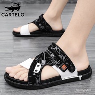 【Ensure quality】Cartelo Crocodile（CARTELO）Men's Sandals2023Summer Breathable Outer Wear Beach Hole Shoes Dual-Use Casual
