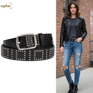 CUPFUN Punk Rivet Belts, Heavy Metal All-match Waist Belt, Retro Trendy Design Y2K Jeans Belt For Wo