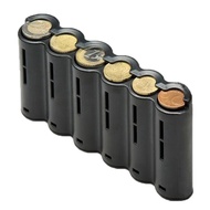 【W】Portable 6 Slot Euro Coin Storage Dispenser Euro Coins Holder Collector With Spring For Home Wait