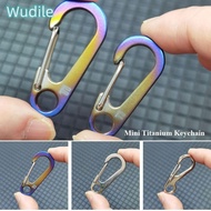 WUDILE D-Ring Key Chain High quality  EDC Gear MIni Titanium Alloy Camping Keyring