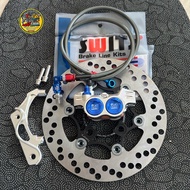 ชุดเดียวจบ🔥🔥 ปั้ม8.1CNC/จานเบรค220มิล.LUXURY+ขาจับปั้ม+สายถักSWITแท้+น็อตเลสจับปั้ม8.1 เลือกรุ่นในตั