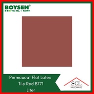 ✻ ♚ BOYSEN Permacoat Flat Latex Tile Red B771 1 Liter