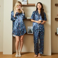 ชุดนอน Vana ลาย Midnight Party ผ้าซาติน