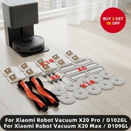 For Xiaomi X20 Pro/X20 Max/D102GL/D109GL Robot Vacuum Accessories: Main Brush, Side Brush, Hepa Filt
