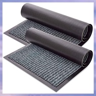 (ECRW) PVC Double Stripe Absorbent Foot Mat Hotel Door Carpet Bottom Mat Door Mat 50x80cm