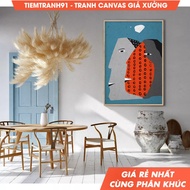 Wall painting, Modern Minimalist Illustration, Dots Pattern Artwork, Faces Modern Collage, Abstract 