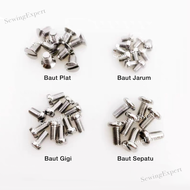 5pcs Baut Sepatu / Gigi / Plat / Jarum Mesin Jahit High Speed dan Klasik / Mur Pendek Mesin Kecil Hi