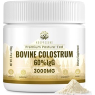 Kroppssund Bovine Colostrum Powder Supplement 3000 mg - Extra High 60% IgG Bovine Colostrum - Gut, B