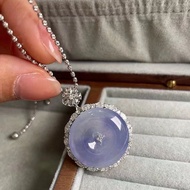 Purple Ice Jade Sodalite Pendant 925 Silver