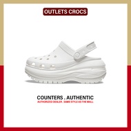 ใหม่และแท้ Crocs Mega Crush " White " รองเท้าแตะ 207988 - 100 รับประกัน 1 ปี