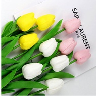 bunga tulip latex pertangkai - bunga tulip artificial - bunga tulip realtouch - bunga tulip merah ku