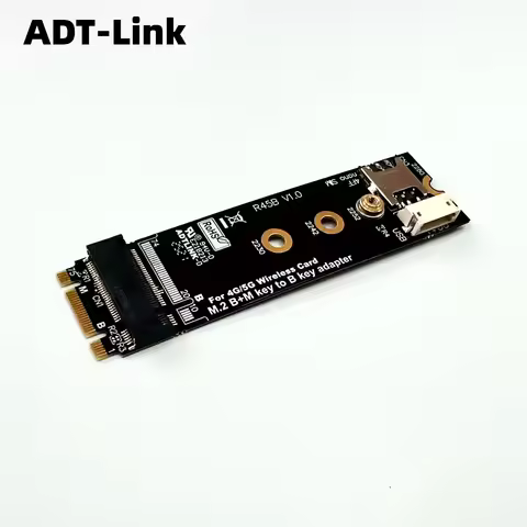 ADT R45B M.2 B+M-key 2280 to B Key Adapter Card for 3G/4G/5G Wireless Modem Card for NanoSIM M.2 B-K