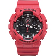 Casio G-shock ผู้ชายนาฬิกาควอตซ์ Ga-100cf-8a Round Dial Sport ปฏิทินเรซิ่น สายคล้อง สแตนเลสสตีล 200