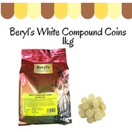 Beryls Chocolate White Compound Coins 1kg
