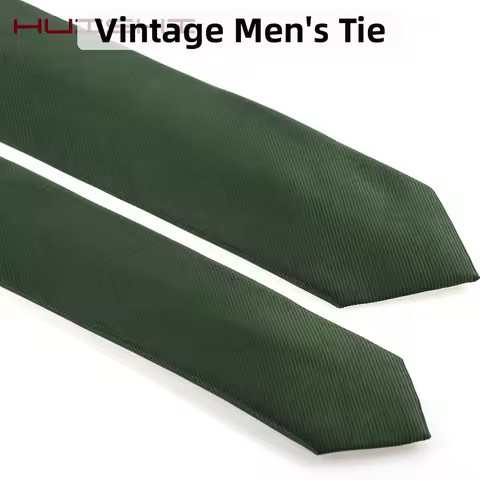 Male Vintage Suit Neck Tie Wholesale Candy Color Vintage Dark Green Popular 100% Waterproof Tie Wedd