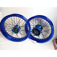 KLX150 SPOKE & DRUM RIM SET CRF150L/ WR155/ Ring 300-350/17 2-TONE SUPERMOTO DRUM