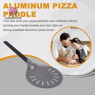 Turning Pizza Peel with 8 inch Aluminum Round Pizza Paddle 23.6 inch Overall Outdoor Pizza Oven Acce