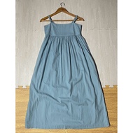 Uniqlo Linen Blend Camisole Dress Blue Size M Second Hand