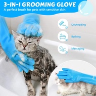 1 Pair Pet Cat Dog Shower Gloves Soft Silicone Anti Scratch Bath Artifact Gentle Grooming Glove Hair Deshedding Brush Cleaning Equipment