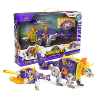 Dino King Collection Series Triceratops Soft Projectile Blaster Transforming Dino Soft Bullet Gun Di