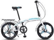 Fashionable Simplicity Adults Folding Bikes 20 High-carbon Steel Folding City Bike Bicycle Foldable Bicycle with Rear Carry Rack Double Disc Brake Bike "