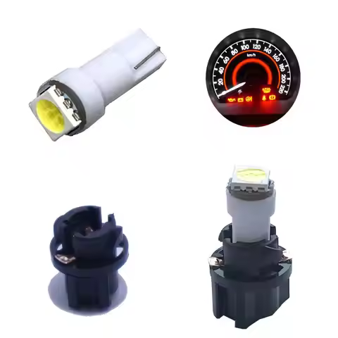 6PCS T5 17 18 27 37 car led Instrument Panel Gauge Cluster Dashboard Warning Indicator lights Bulbs 